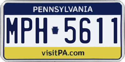 PA license plate MPH5611