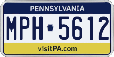 PA license plate MPH5612