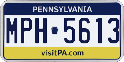 PA license plate MPH5613