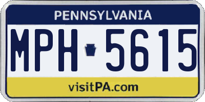 PA license plate MPH5615