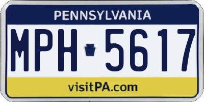 PA license plate MPH5617