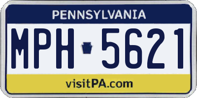 PA license plate MPH5621