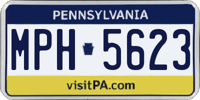 PA license plate MPH5623
