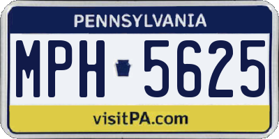 PA license plate MPH5625