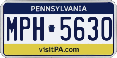 PA license plate MPH5630