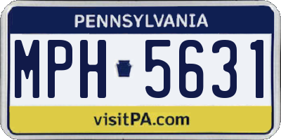 PA license plate MPH5631
