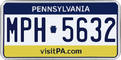 PA license plate MPH5632