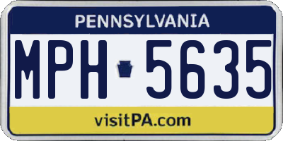 PA license plate MPH5635
