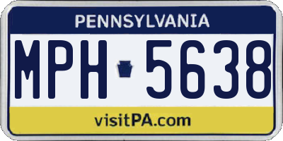 PA license plate MPH5638