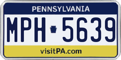PA license plate MPH5639