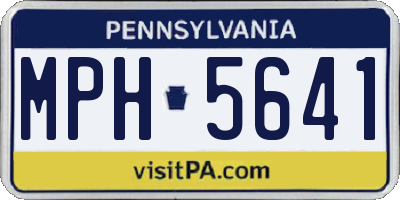 PA license plate MPH5641