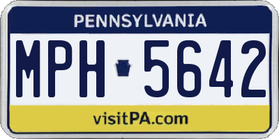 PA license plate MPH5642