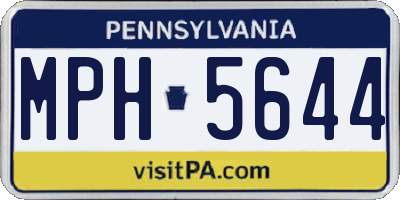 PA license plate MPH5644