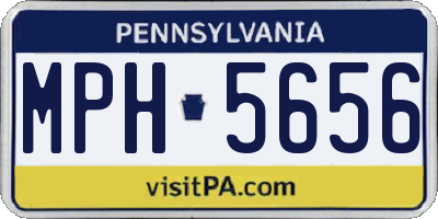 PA license plate MPH5656