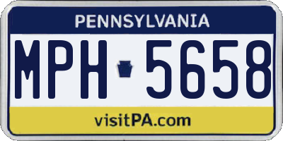 PA license plate MPH5658