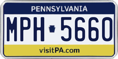 PA license plate MPH5660