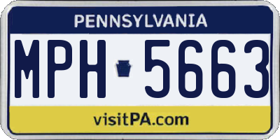 PA license plate MPH5663