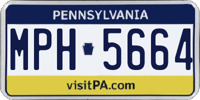 PA license plate MPH5664