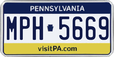 PA license plate MPH5669