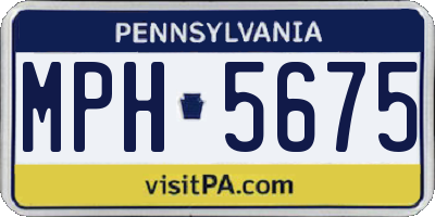 PA license plate MPH5675