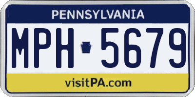 PA license plate MPH5679