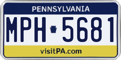 PA license plate MPH5681