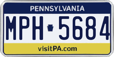PA license plate MPH5684