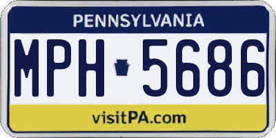 PA license plate MPH5686