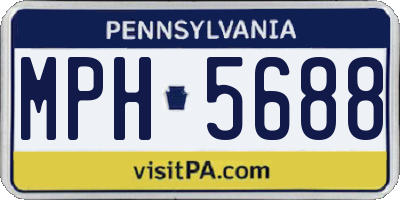 PA license plate MPH5688
