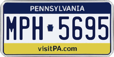 PA license plate MPH5695