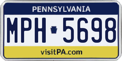 PA license plate MPH5698