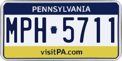PA license plate MPH5711
