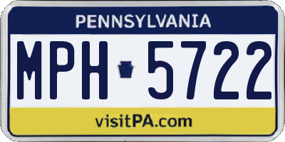 PA license plate MPH5722