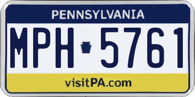 PA license plate MPH5761