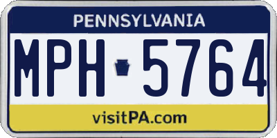 PA license plate MPH5764
