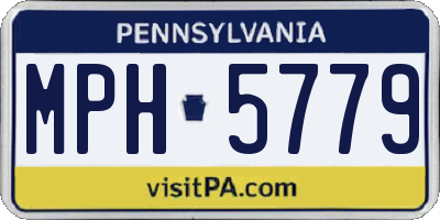 PA license plate MPH5779