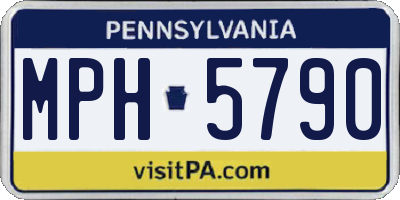 PA license plate MPH5790