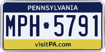 PA license plate MPH5791