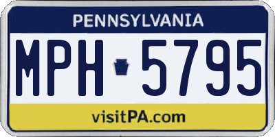 PA license plate MPH5795
