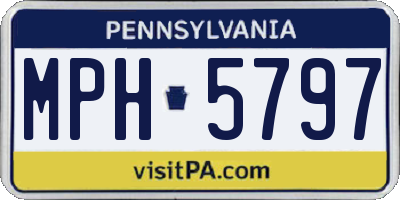 PA license plate MPH5797