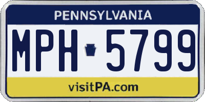 PA license plate MPH5799
