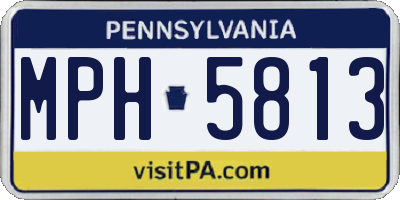 PA license plate MPH5813