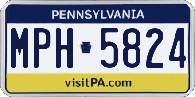 PA license plate MPH5824