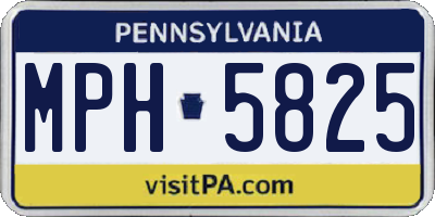 PA license plate MPH5825