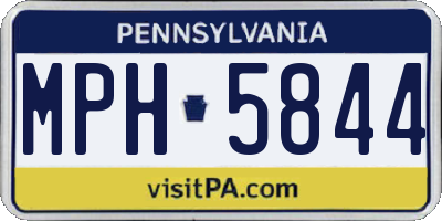 PA license plate MPH5844