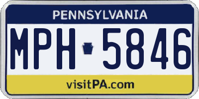 PA license plate MPH5846