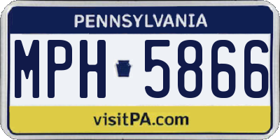 PA license plate MPH5866