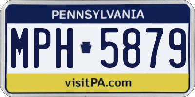 PA license plate MPH5879