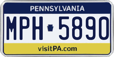 PA license plate MPH5890
