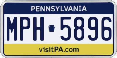 PA license plate MPH5896